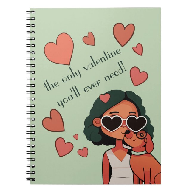 Carnet Chien Valentine Sac fourre-tout (Devant)
