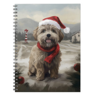 Carnet Chien Yorkipod en Noël de neige