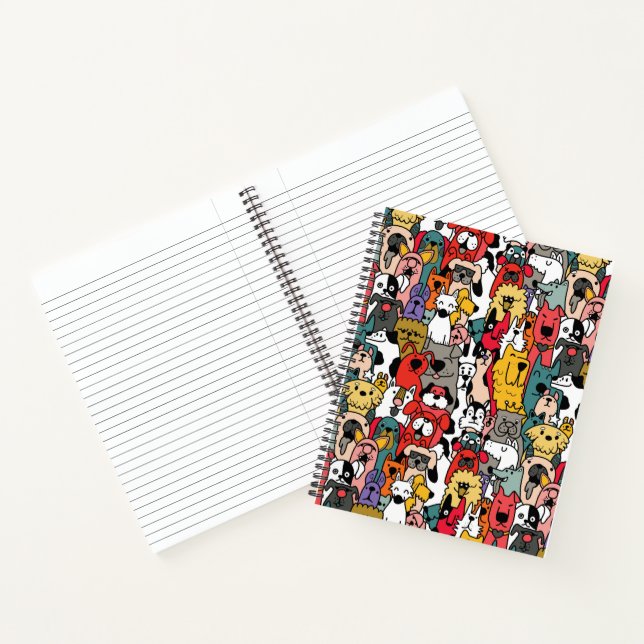 Carnet Chiens amusants (Intérieur)