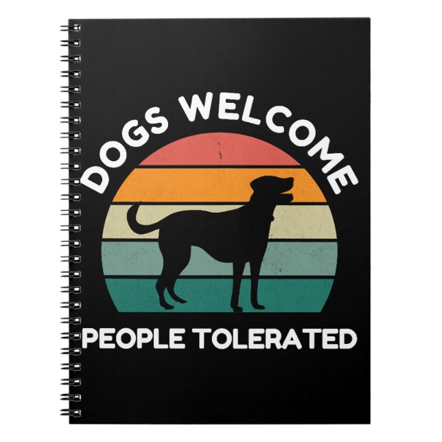Carnet Chiens bienvenus, personnes tolérées - Conception  (Devant)