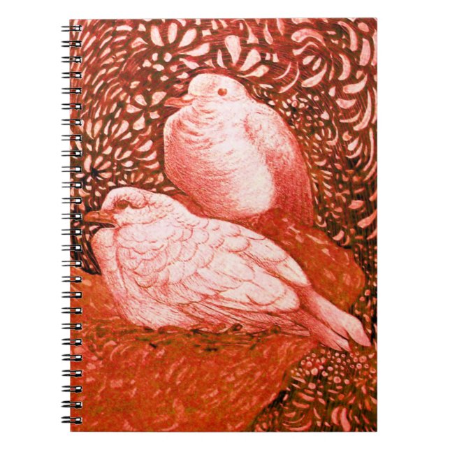 CARNET CHIENS BLANCS EN ROUGE (Devant)
