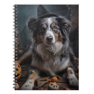 Carnet Chiens de berger australiens Citrouilles Halloween