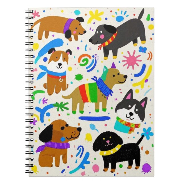 Carnet Chiens de caricature ludiques (Devant)