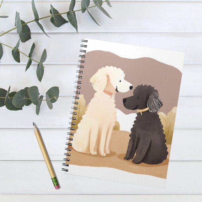Carnet Chiens Fluffy | Peinture Aquarelle Animal de Compa (Créateur téléchargé)