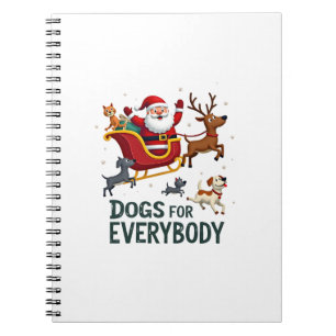 Carnet Chiens pour tout le monde Santa Noël drôle de Chri