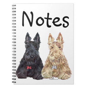 Carnet Chiens Scottie roux et noirs