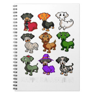 Carnet Chiens teckel Halloween Joyeux Halloween