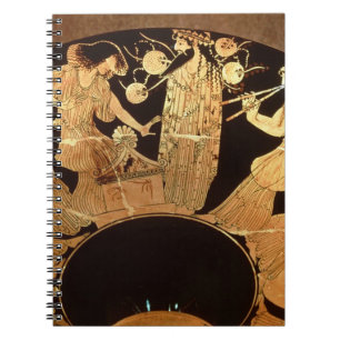 Carnet Chiffre rouge kylix de grenier dépeignant Dionysu