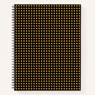 Carnet Chiffres noir et jaune néon des années 80/90 Motif