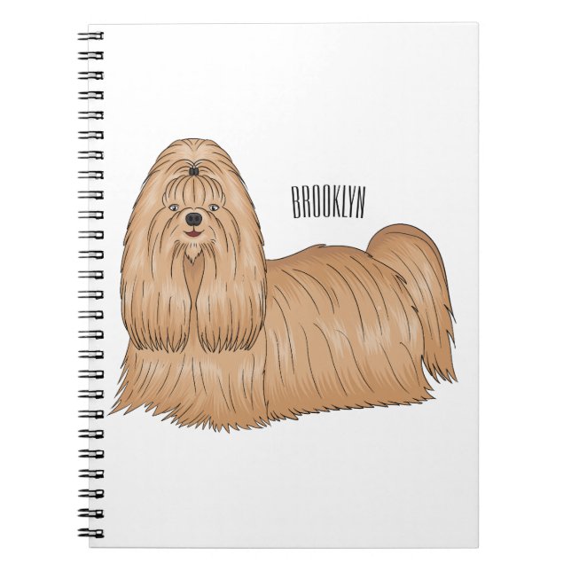 Carnet Chih tzu long cheveux dessin de chien (Devant)