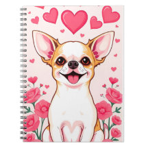 Chihuahua Adorable Avec des Cœurs Roses