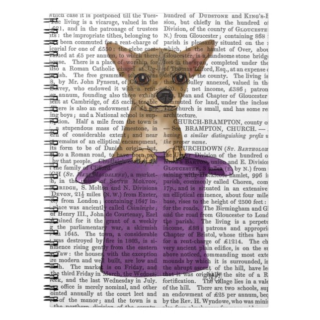 Carnet Chihuahua en haut du chapeau (Devant)