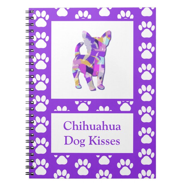 Carnet Chihuahua Kisses mignonne Chien Silhouette PPY&B (Devant)