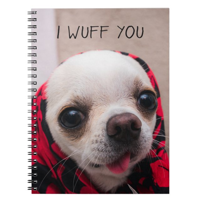 Carnet Chihuahua mignon Je vous jure que vous aimez Valen (Devant)