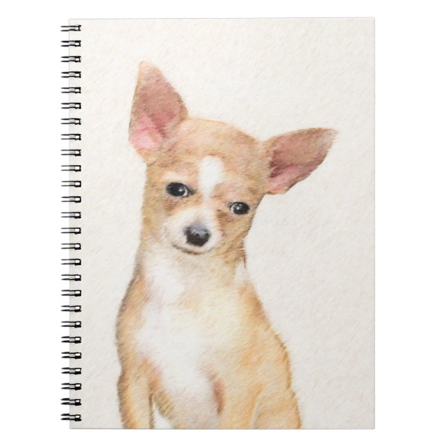Carnet Chihuahua Peinture - Cute Original Chien Art (Devant)