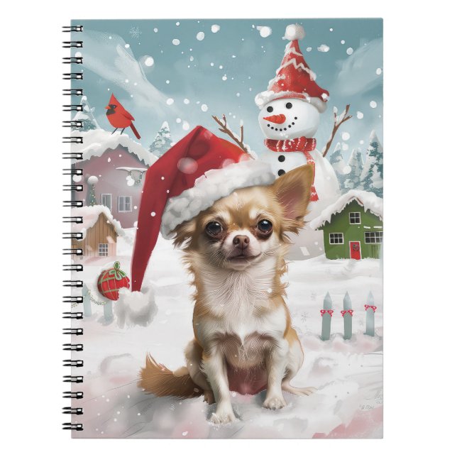 Carnet Chihuahua Winter Wonderland Christmas Joy (Devant)