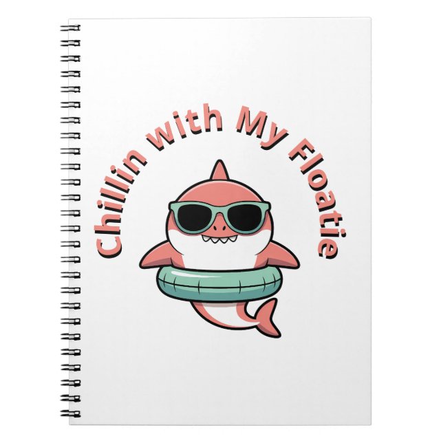 Carnet Chillin’ avec mon flotteur | Bébé Requin Enfants (Devant)
