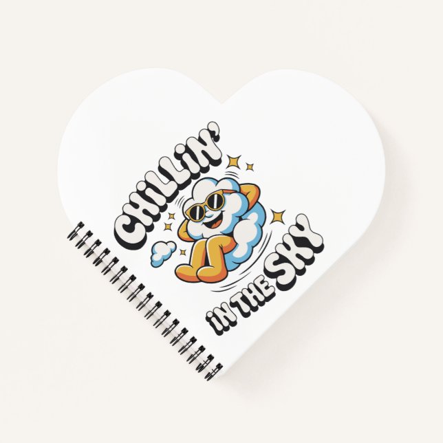 Carnet Chillin' in the Sky - Fun Cloud Design Spiral (Devant)