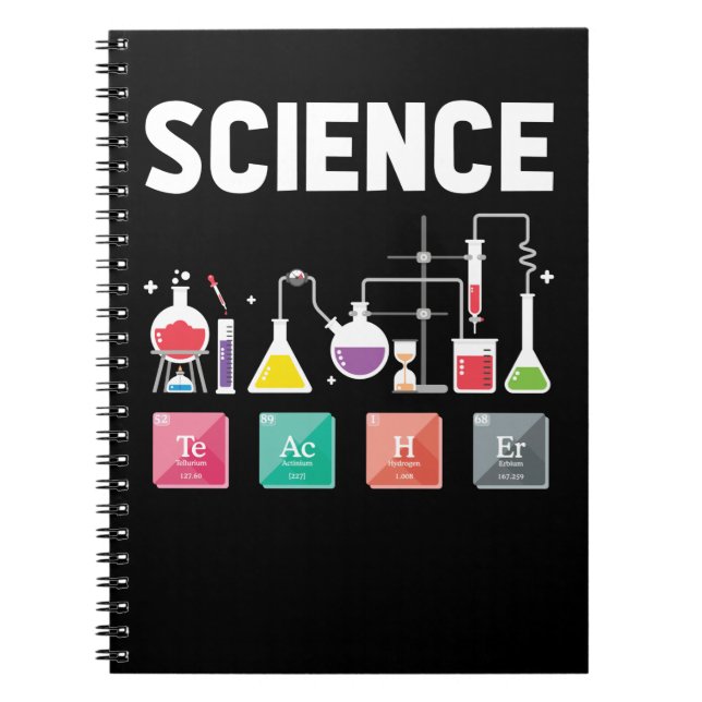 Carnet Chimie Éléments Laboratoire Sciences Enseignant (Devant)