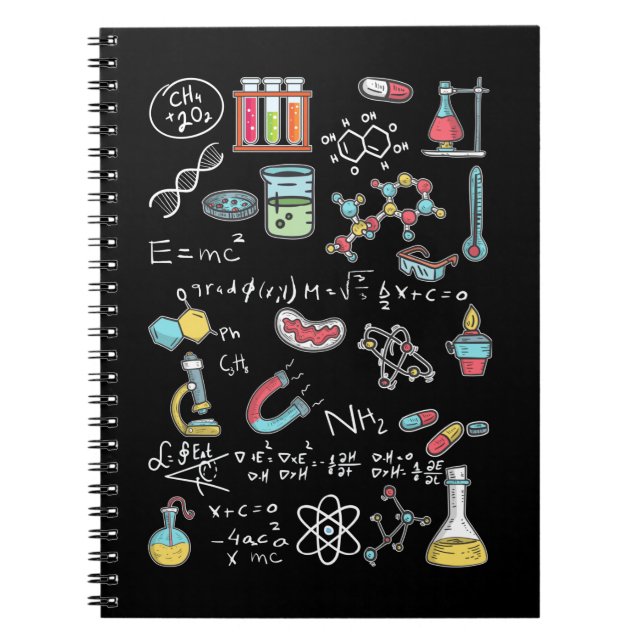 Carnet Chimie Mathématicien Physique Chimiste (Devant)