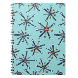 Carnet Chimie Molecule Rétro Moderne Motif Abstrait