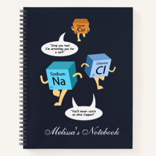 Carnet Chimie Tableau périodique Eléments Pun