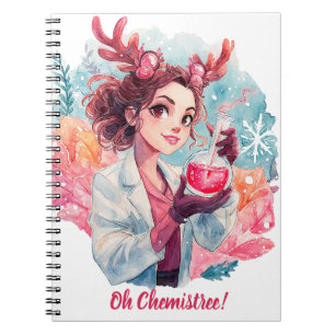 Carnet Chimiste festive fille aquarelle art scientifique