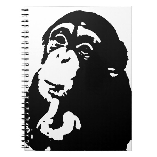 Carnet Chimpanzé pensif de l'art pop (Devant)
