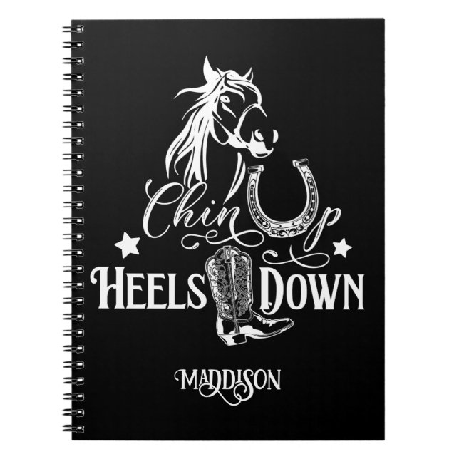 Carnet Chin up talons bas cowgirl cheval amoureux équitat (Devant)