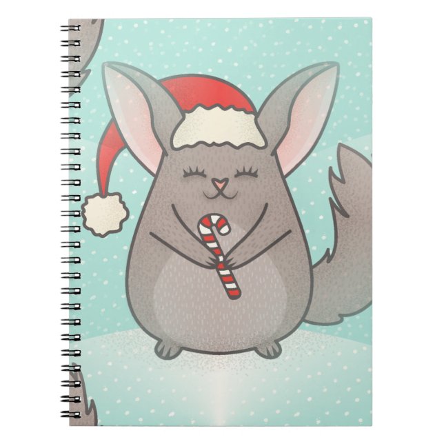 Carnet chinchillas de noël (Devant)