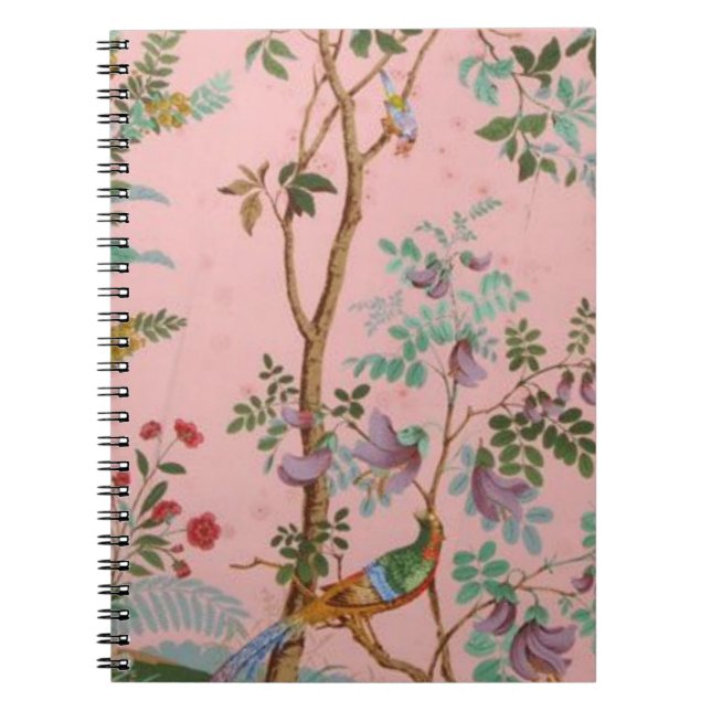 Carnet Chinoiserie rose (Devant)