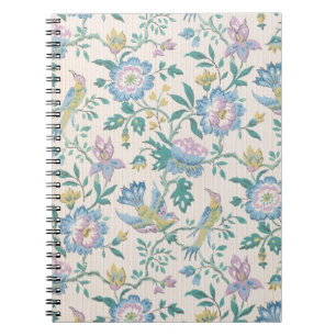 Carnet Chinoiserie Vintage Oiseaux Floral Motif Pastel