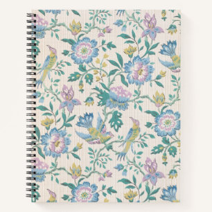 Carnet Chinoiserie Vintage Oiseaux Floral Motif Pastel