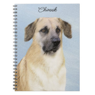 Carnet Chinook (Oreilles Laissées) Peinture - Art Chien o