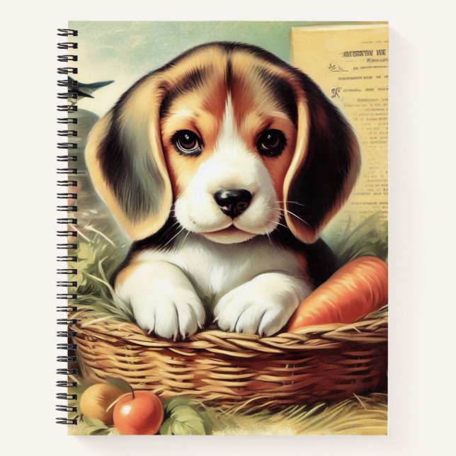 Carnet Chiot Beagle vintage (Devant)