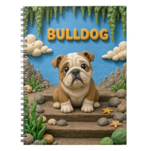 Carnet Chiot Bouledogue Anglais Mignon, Bébé Chien
