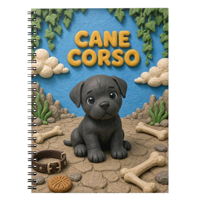 Carnet Chiot Cane Corso Mignon, Bébé Chien (Devant)