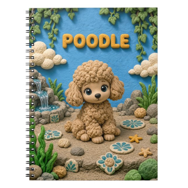 Carnet Chiot Caniche Mignon, Bébé Chien (Devant)