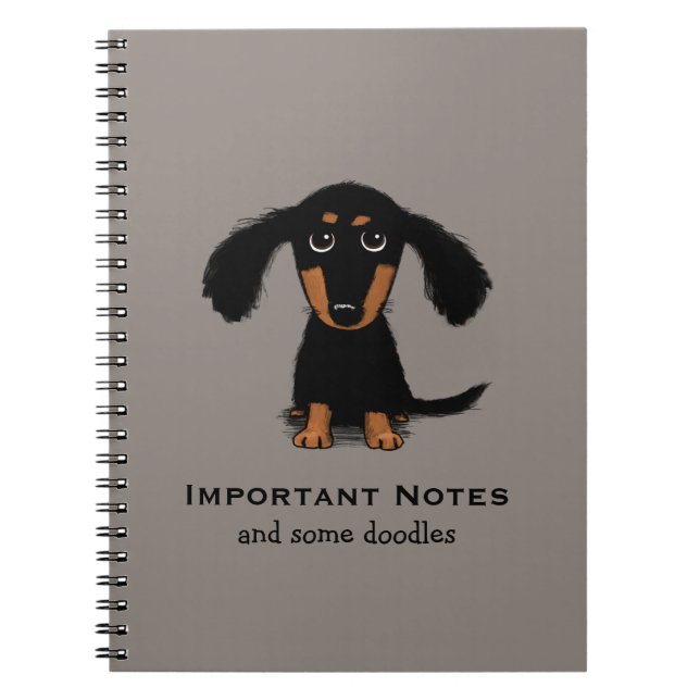 Carnet Chiot de Dachshund | Joli chien Wiener (Devant)