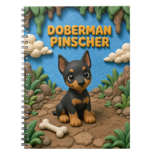 Carnet Chiot Doberman Pinscher mignon, bébé chien