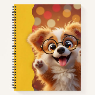 Carnet Chiot en Lunettes