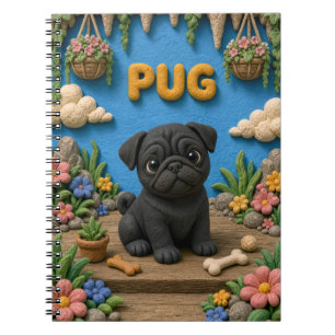 Carnet Chiot Pug Mignon, Bébé Chien