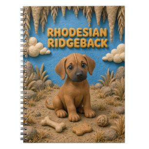 Carnet Chiot Rhodesian Ridgeback mignon, bébé chien