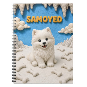 Carnet Chiot Samoyède Mignon, Bébé Chien