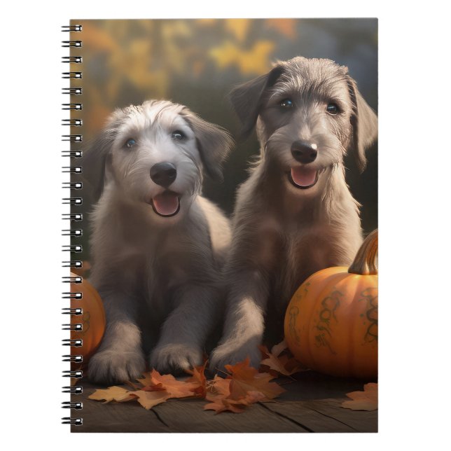 Carnet Chiots de lévrier d'Irlande Délice d'automne Citro (Devant)