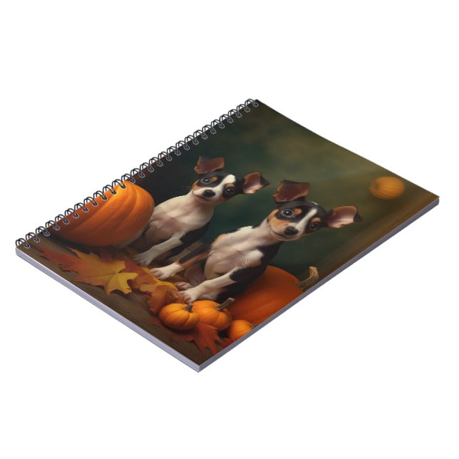 Carnet Chiots Rat Terrier Délice d'Automne Citrouille (Côté gauche)