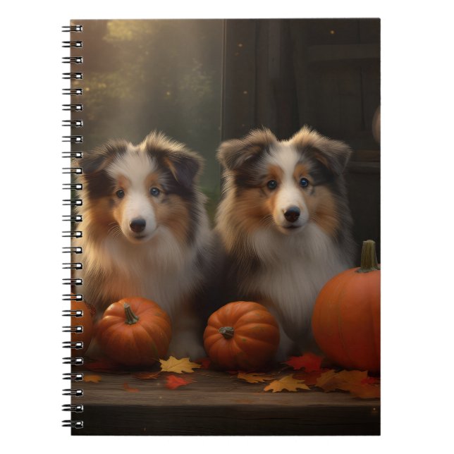 Carnet Chiots Rough Collie Délice d'automne Citrouille  (Devant)