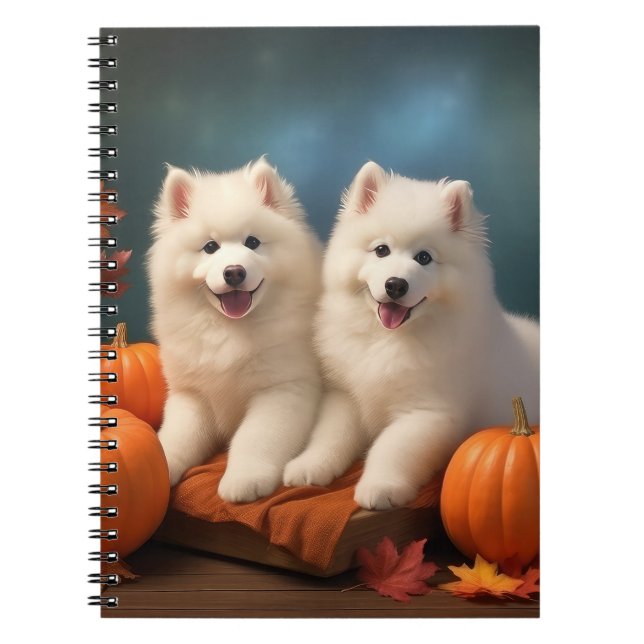Carnet Chiots Samoyède Délice d'Automne Citrouille  (Devant)