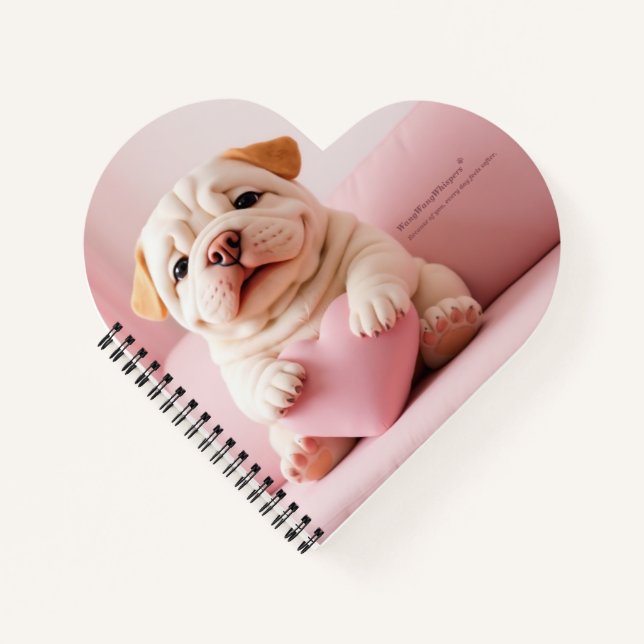 Carnet Chiots Shar Pei – Douce Étreinte par WangWang (Devant)