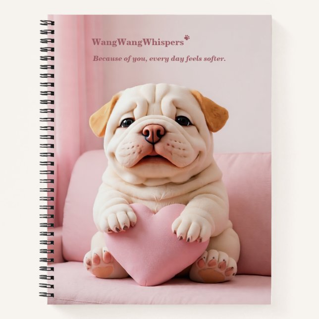 Carnet Chiots Shar Pei – Douce Étreinte par WangWang (Devant)